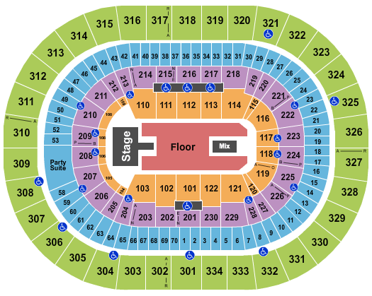 Moda Center Mana Seating Chart